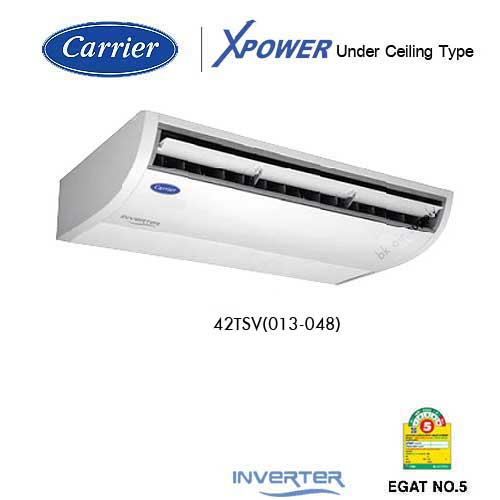 แอร์แขวน CARRIER INVERTER รีโมทไร้สาย น้ำยา R32 รับประกันคอมเพลสเซอร์ 7ปี อะไหล่ 2 ปี